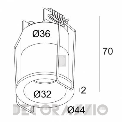 Светильник  потолочный врезной (Светильник точечный) Delta Light DEEP RINGO - 302 22 831 A