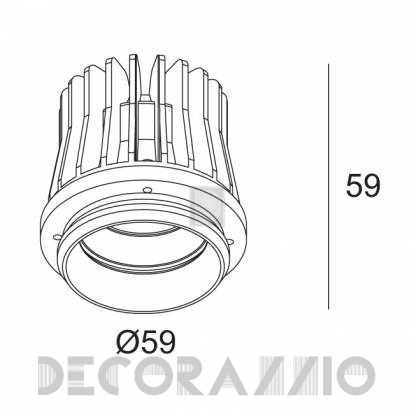 Светильник  потолочный врезной (Светильник точечный) Delta Light DEEP RINGO - 415 312 821 B