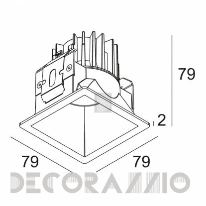 Светильник  потолочный врезной (Светильник точечный) Delta Light DEEP RINGO - 202 282 28120 B