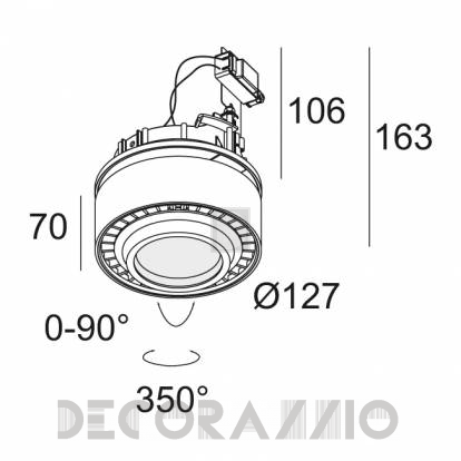 Светильник  потолочный врезной (Светильник точечный) Delta Light YOU-TURN - 313 011 21 821 W-B