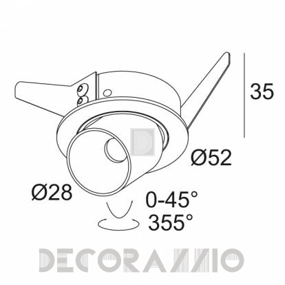 Светильник  потолочный врезной (Светильник точечный) Delta Light SPY - 414 13 839 W-W