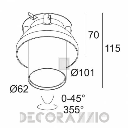 Светильник  потолочный врезной (Светильник точечный) Delta Light SPY - 414 31 822 W