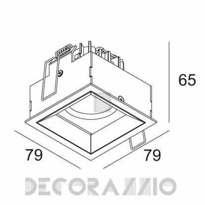 Светильник  потолочный врезной (Светильник точечный) Delta Light CARREE  - 202 471 28123 W-B