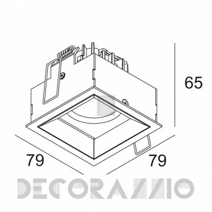 Светильник  потолочный врезной (Светильник точечный) Delta Light CARREE  - 202 471 28120 W-B