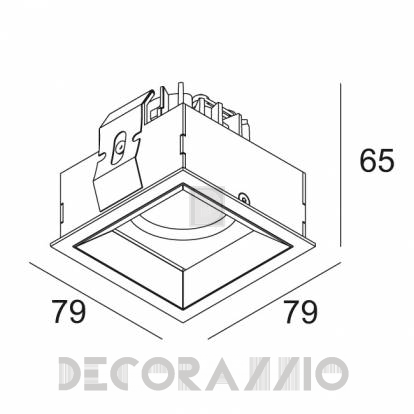 Светильник  потолочный врезной (Светильник точечный) Delta Light CARREE  - 202 472 28120 W-B