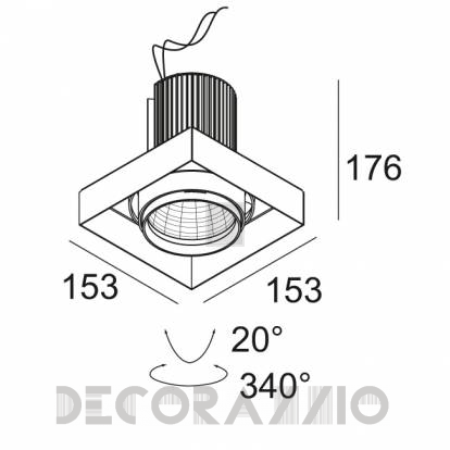 Светильник  потолочный врезной (Светильник точечный) Delta Light GRID - 202 684 20122 W-B