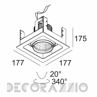 Светильник  потолочный врезной (Светильник точечный) Delta Light GRID - 202 694 20122 W-B