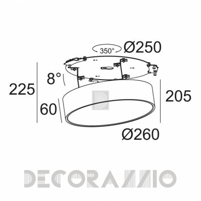 Светильник  потолочный врезной (Светильник потолочный) Delta Light SUPERNOVA - 274 86 2515 ED1 W