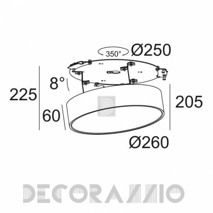 Светильник  потолочный врезной (Светильник потолочный) Delta Light SUPERNOVA - 274 86 2515 ED5 W