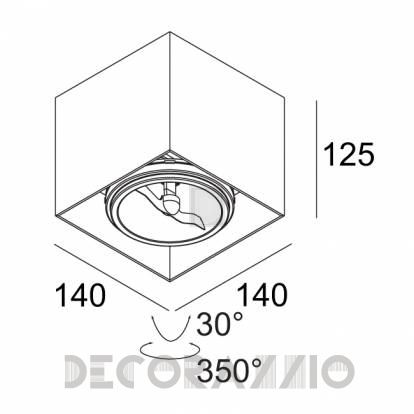 Светильник  потолочный накладной (Светильник потолочный) Delta Light GRID - 202 671 11 B