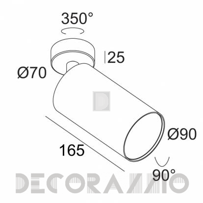 Светильник  потолочный накладной (Светильник точечный) Delta Light SPY - 414 46 21 822 ED1 B