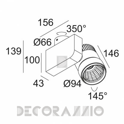 Светильник  потолочный накладной (Светильник потолочный) Delta Light BOOSTER - 313 24 832 ED5 B