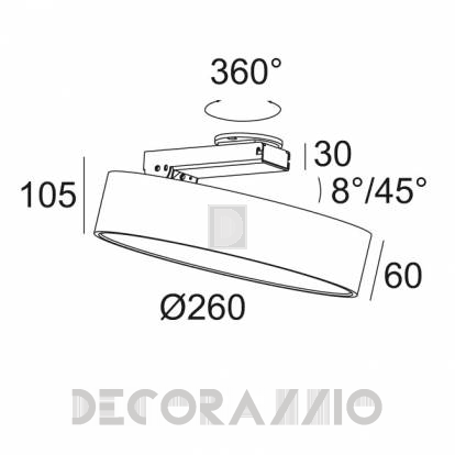 Светильник  потолочный накладной (Светильник потолочный) Delta Light SUPERNOVA - 274 88 2515 ED1 W