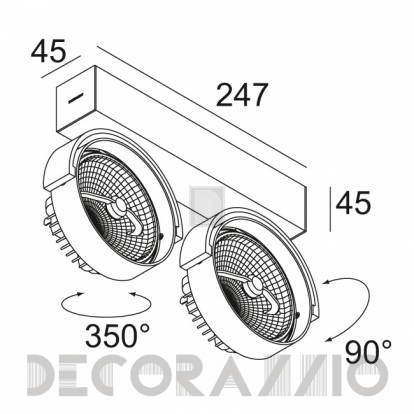 Светильник  потолочный накладной (Светильник потолочный) Delta Light RAND - 285 50 224 ED8 A