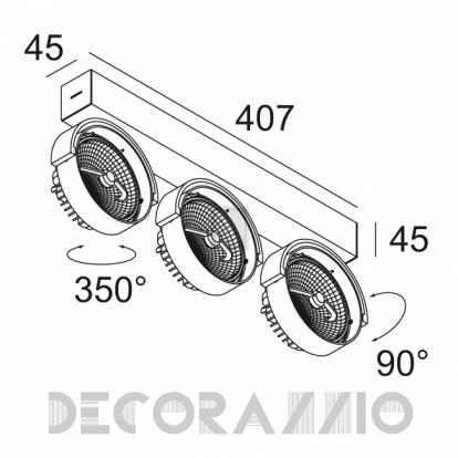 Светильник  потолочный накладной (Светильник потолочный) Delta Light RAND - 285 50 324 ED8 A