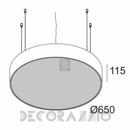 Светильник  потолочный подвесной (Светильник потолочный) Delta Light SUPERNOVA - 274 96 06 83 PR ED1 W