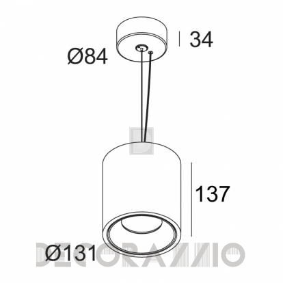 Светильник  потолочный подвесной (Светильник потолочный) Delta Light BOXY - 251 73 21 821 B-B