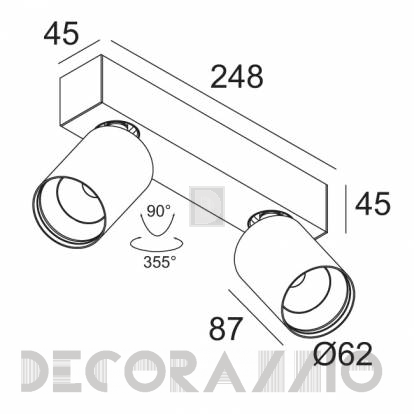 Светильник  потолочный/настенный накладной (Светильник) Delta Light SPY - 414 351 82821 B