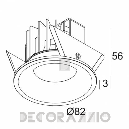 Светильник уличный потолочный врезной (Светильник точечный) Delta Light REO - 202 2562 28122 A