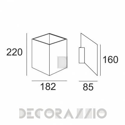 Светильник  настенный накладной (Бра) Delta Light FIFTY - 278 73 8282 W-W