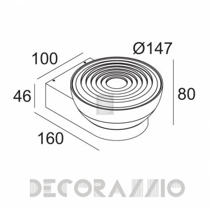 Светильник  настенный накладной (Бра) Delta Light TWEETER - 278 76 8182 W