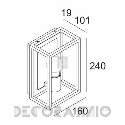 Светильник  настенный накладной (Бра) Delta Light Montur - 232 211 00 B