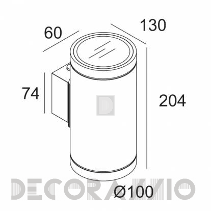 Светильник уличный настенный накладной (Бра) Delta Light DOX - 232 03 09 N