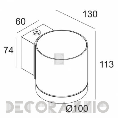 Светильник уличный настенный накладной (Бра) Delta Light DOX - 232 02 09 N