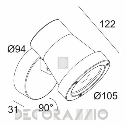 Светильник уличный настенный/напольный накладной (Светильник) Delta Light KIX - 232 10 81833 A