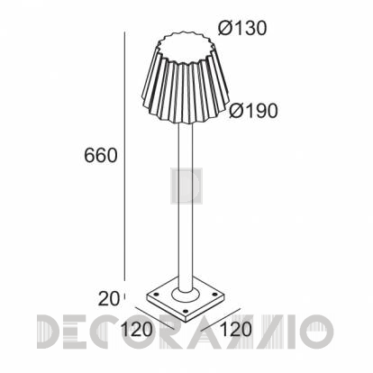 Светильник уличный напольный накладной (Светильник) Delta Light BUTLER - 222 03 31 93 A