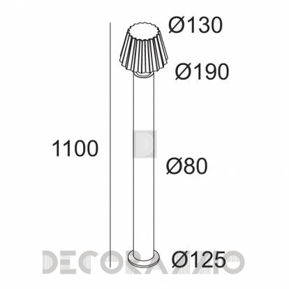 Светильник уличный напольный накладной (Светильник) Delta Light BUTLER - 222 08 11 93 A