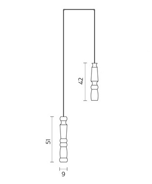 Светильник  потолочный подвесной (Люстра) Karman Morfema - HP126 1B INT