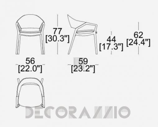 Кресло Cassina New - C117B