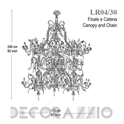 Светильник  потолочный подвесной (Люстра) Seguso Rezzonico - LR04/30