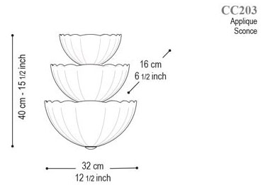 Светильник  настенный накладной (Бра) Seguso Fontana - CC203