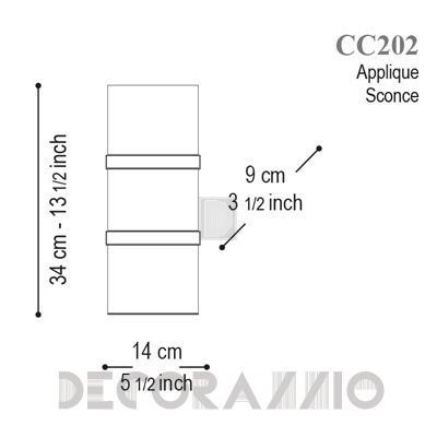 Светильник  настенный накладной (Бра) Seguso Cubo - CC202