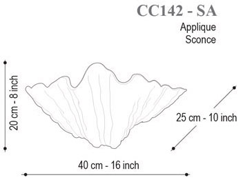 Светильник  настенный накладной (Бра) Seguso Conchiglia - CC142-SA