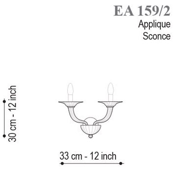 Светильник  настенный накладной (Бра) Seguso Spica - EA159/2