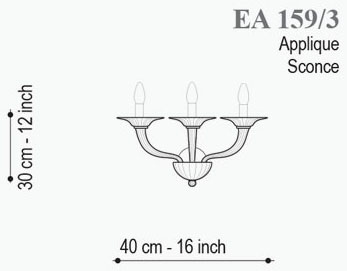 Светильник  настенный накладной (Бра) Seguso Spica - EA159/3