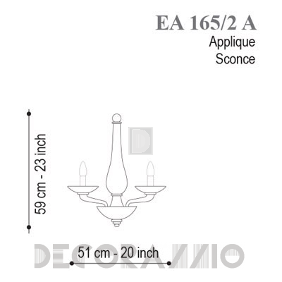 Светильник  настенный накладной (Бра) Seguso Mizar - EA165/2 G