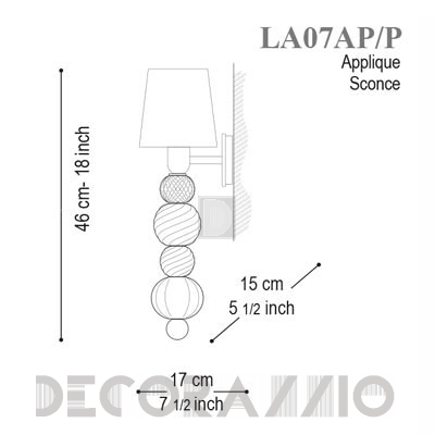 Светильник  настенный накладной (Бра) Seguso Mori - LA07AP/P