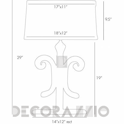 Светильник  настольный (Настольная лампа) Arteriors Blackburn - DR12011-536