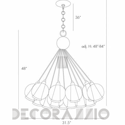 Светильник  потолочный подвесной (Люстра) Arteriors Caviar - DK89910