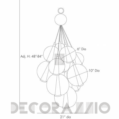 Светильник  потолочный подвесной (Люстра) Arteriors Caviar - DK89907