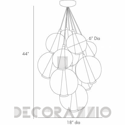 Светильник  потолочный подвесной (Люстра) Arteriors Caviar - DK89923