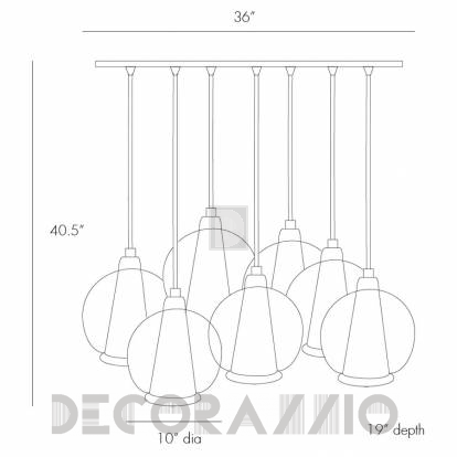 Светильник  потолочный подвесной (Люстра) Arteriors Caviar - DK89904