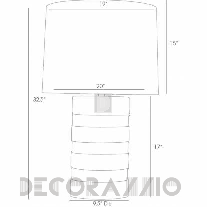 Светильник  настольный (Настольная лампа) Arteriors Garrison - 46655-178