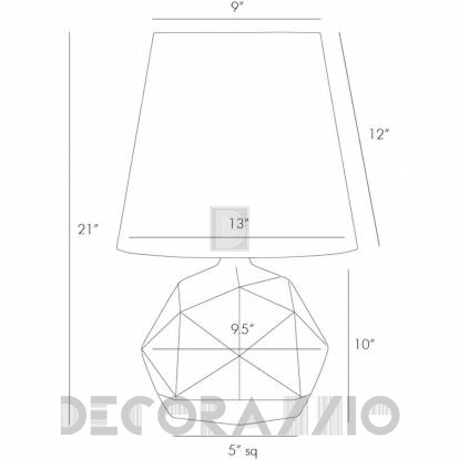 Светильник  настольный (Настольная лампа) Arteriors Gideon - 17172-664