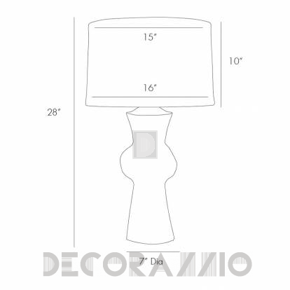 Светильник  настольный (Настольная лампа) Arteriors Gordon - 17932-794