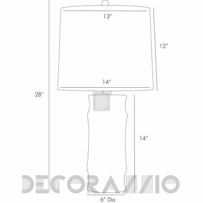Светильник  настольный (Настольная лампа) Arteriors Jesup - 12450-774